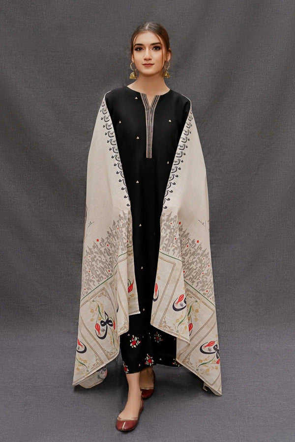 Urge Brand Dhanak Three Piece Embroidery